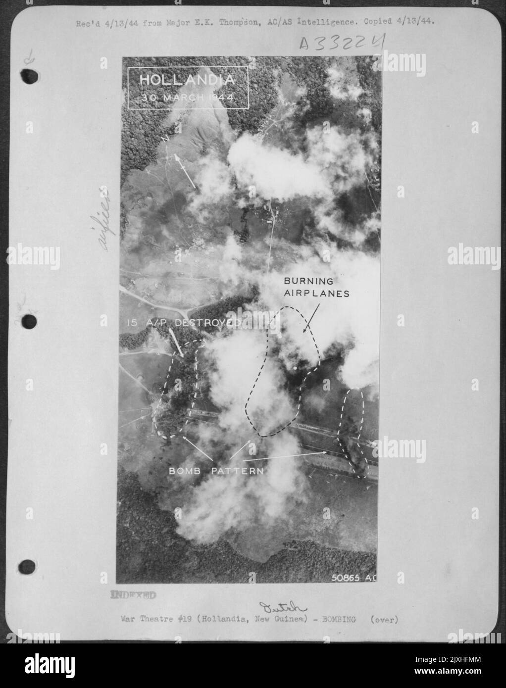 Bombardamento di Hollandia, 30 marzo 1944. Foto Stock