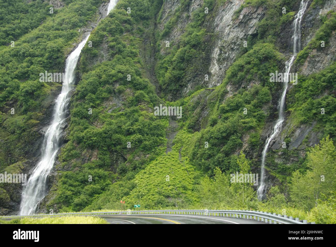 Worthington Glacier Natural, National Landmark il Worthington Glacier è un ghiacciaio a valle di 5.774 acri (2.337 ettari) situato accanto al Thompson Pass in Foto Stock