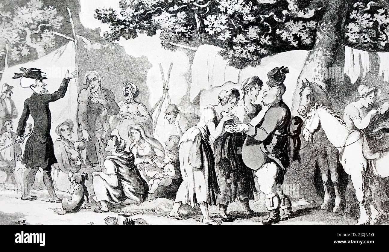 Illustrazione da 'The Tour of Dr. Syntax in Search of the picturesque' di William Combe (1742-1823) uno scrittore britannico. Datato 19th ° secolo Foto Stock