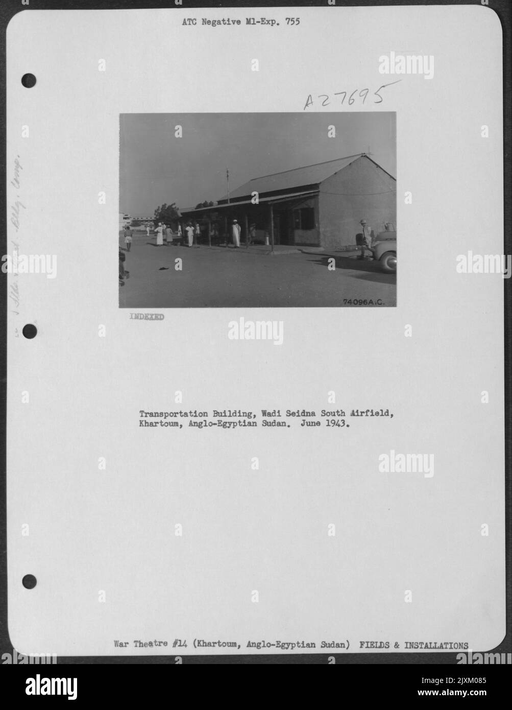 Costruzione di trasporto, Wadi Seidna South Airfield, Khartoum, Sudan anglo-egiziano. Giugno 1943. Foto Stock