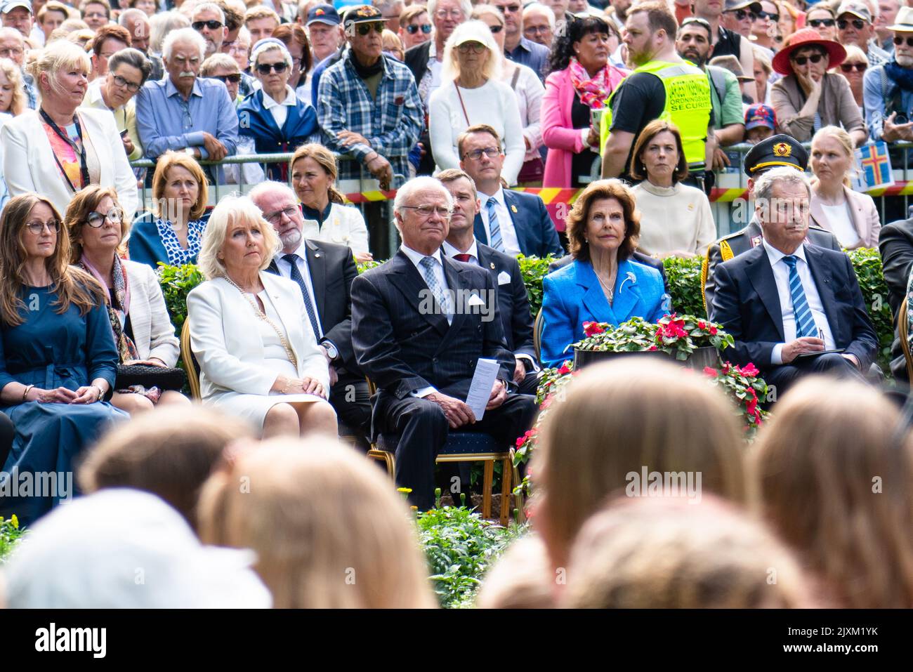 Il Re e la Regina di Svezia alle celebrazioni del Åland 100° anniversario a Mariehamn, Finlandia, il 09.06.2022. Fotografia: Rob Watkins/Alamy Foto Stock