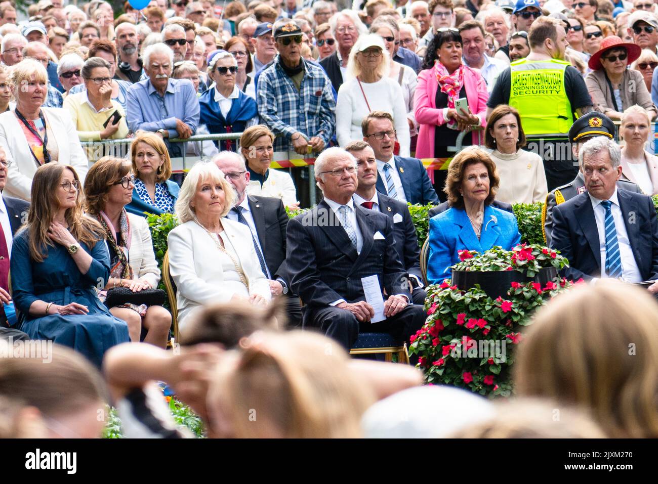 Il Re e la Regina di Svezia alle celebrazioni del Åland 100° anniversario a Mariehamn, Finlandia, il 09.06.2022. Fotografia: Rob Watkins/Alamy Foto Stock