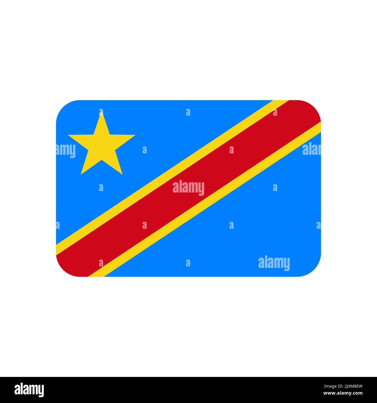 Bandiera della Repubblica democratica del Congo sullo sfondo Illustrazione Vettoriale
