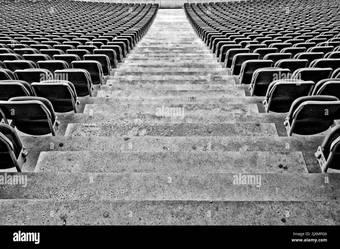 Sedili interni dello Stadio Olimpico di Berlino Foto Stock