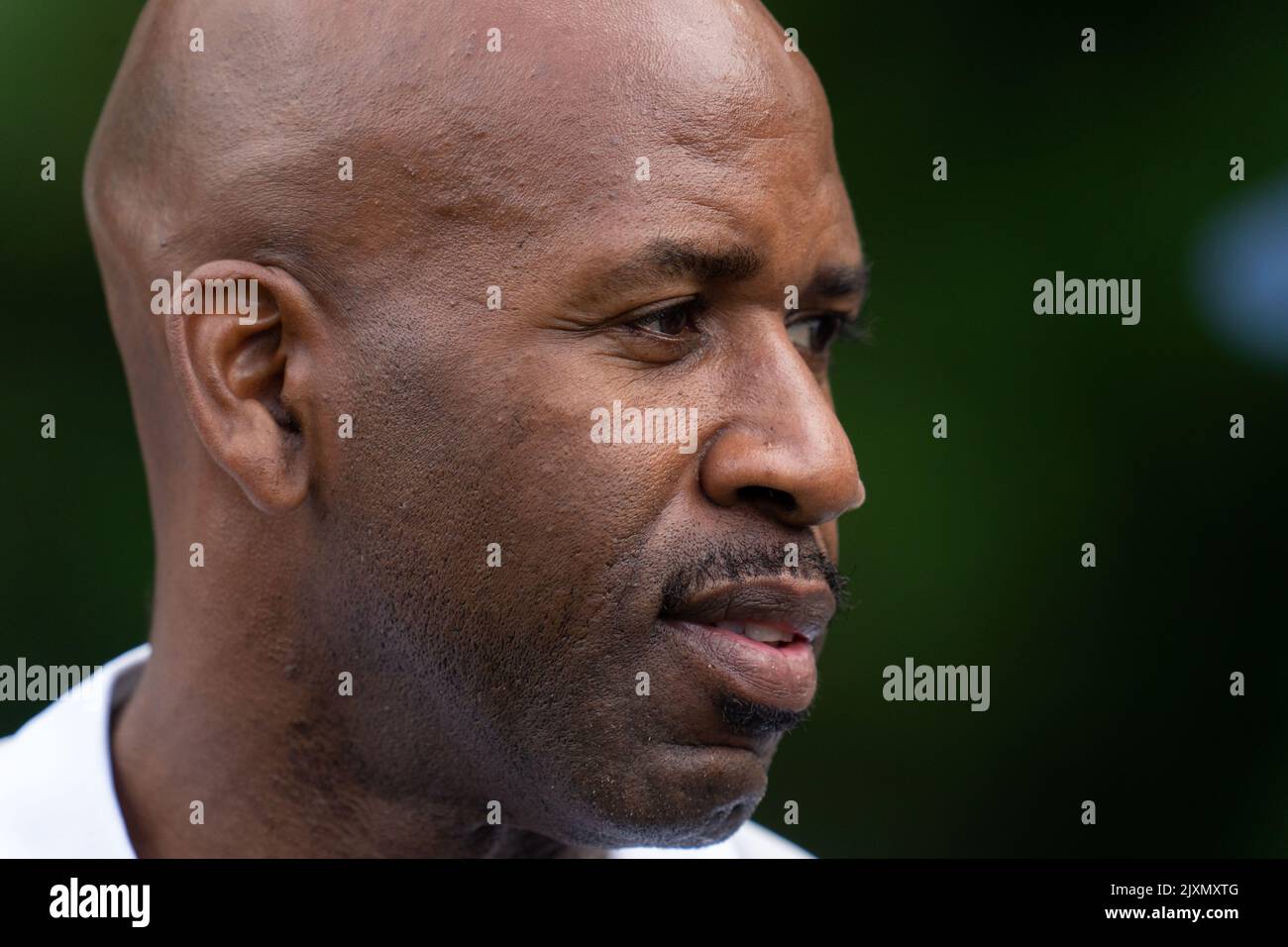 DJ Spoony durante il BMW PGA Championship 2022 Celebrity Pro-Am al Wentworth Club, Virginia Water, Regno Unito, 7th settembre 2022 (Foto di Richard Washbrooke/News Images) Foto Stock