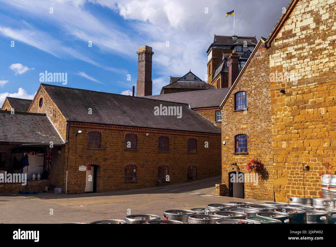 I Victorian Hook Norton Brewery Buildings, Oxfordshire, Inghilterra Foto Stock