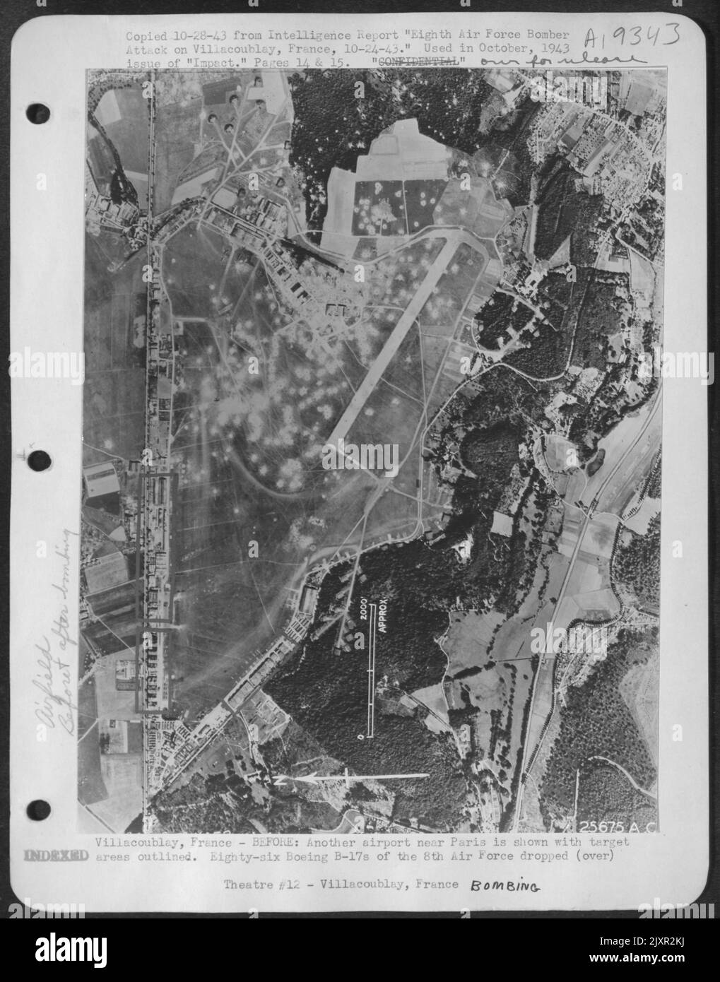 1.029 bombe GP, 500 libbre ciascuna, il 24 agosto. Foto Stock