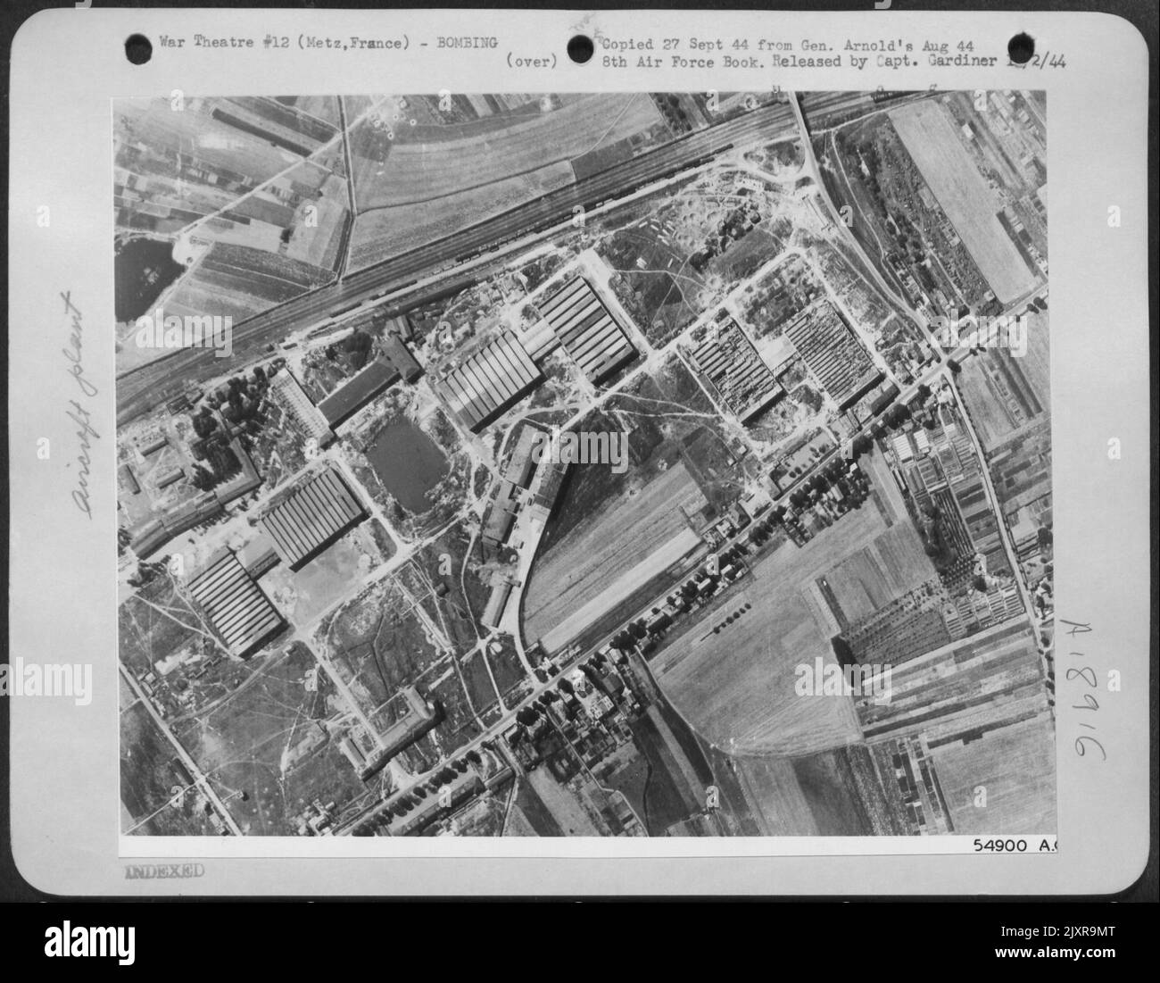 Woippy Aero-Engine funziona 18 agosto 44. Foto Stock