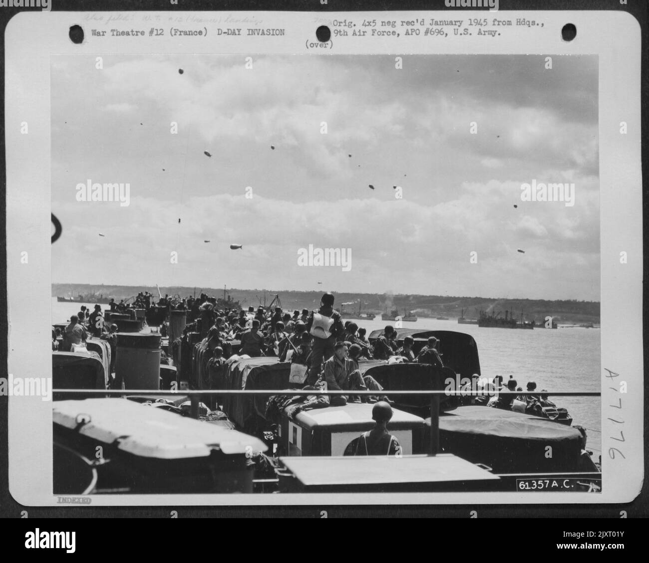 Attività della 4th Combat Camera Unit in Francia. Giugno 1944. Foto Stock