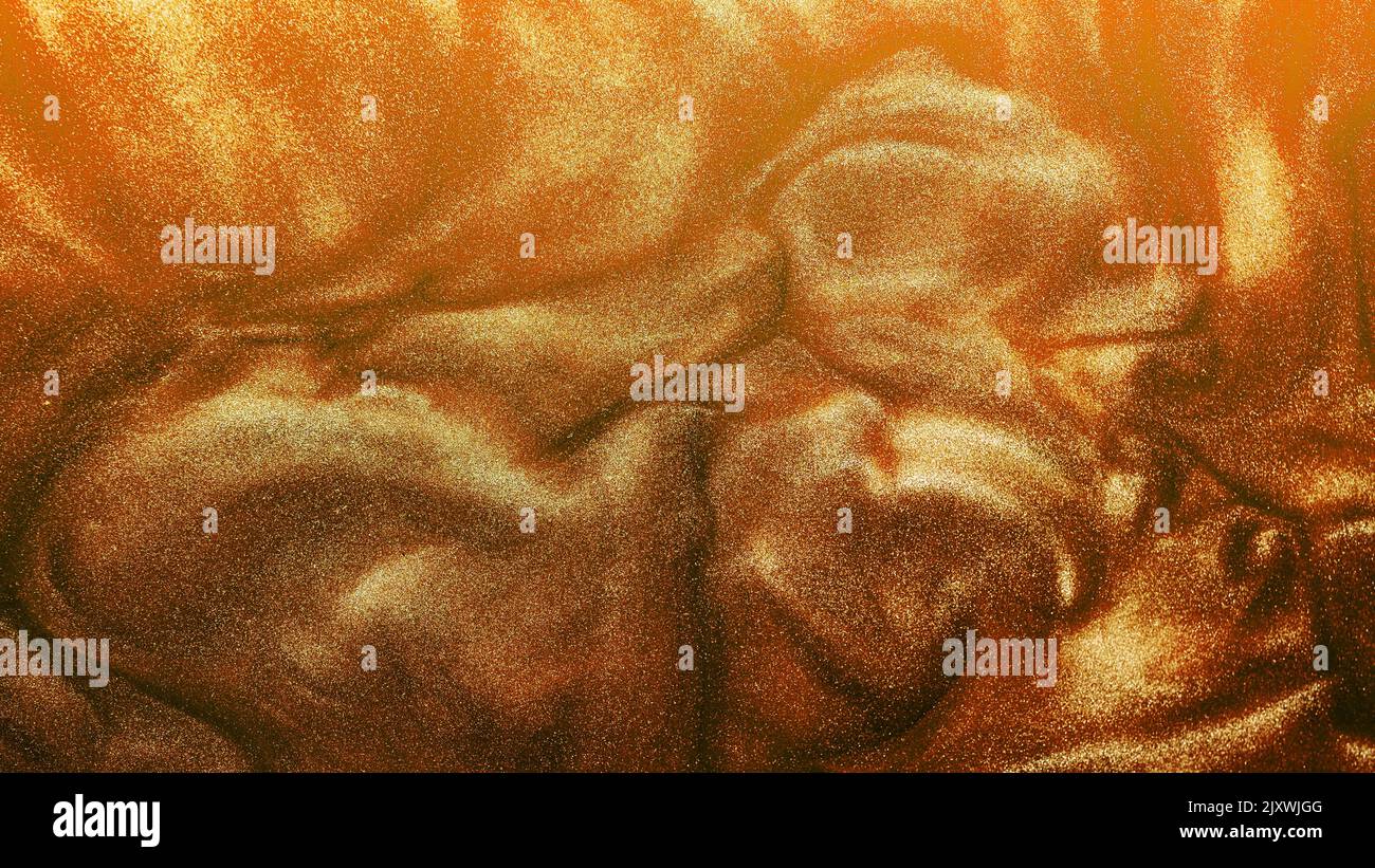glitter sfondo grana texture colore oro fuso Foto Stock