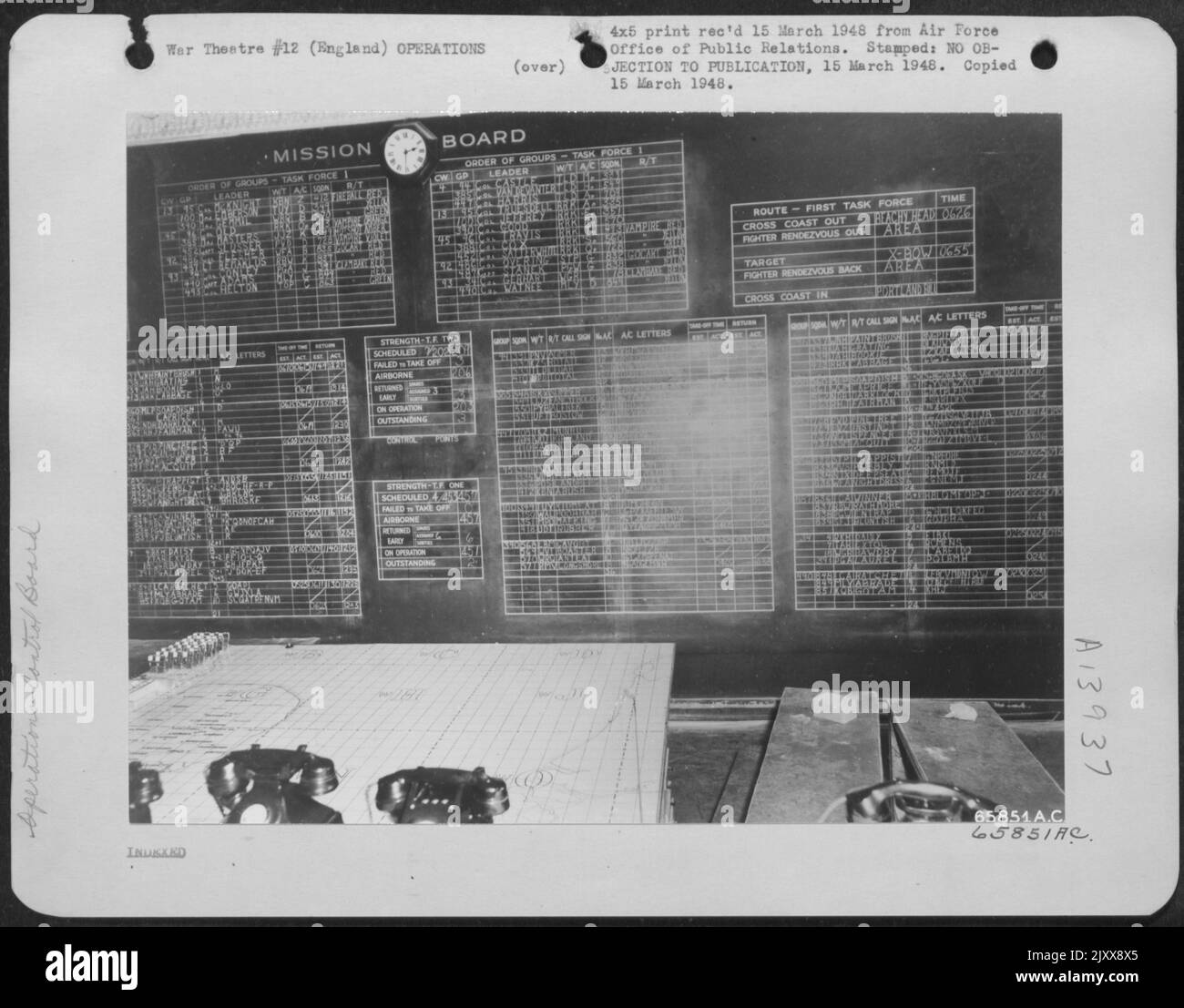 Il Consiglio operativo del D-Day, 6 giugno 1944. Inghilterra. Foto Stock