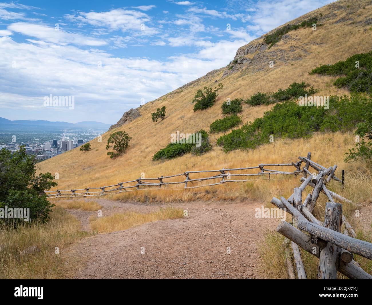 Ensign Peak Hiking Trail, Salt Lake City, Utah, USA Foto Stock