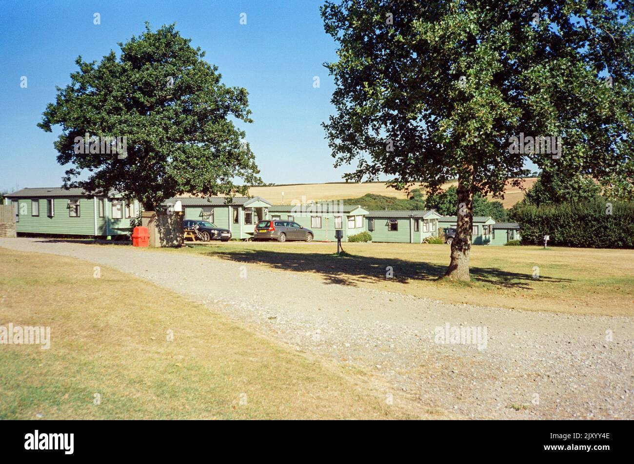 Karrageen campeggio, Kingsbridge, Devon, Inghilterra, Regno Unito. Foto Stock