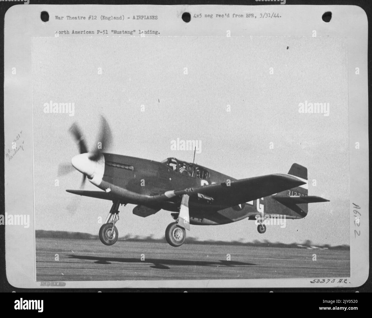 Nord America P-51 'Mustang' atterraggio. Foto Stock