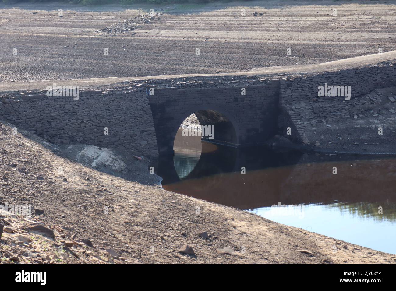 Baitings Dam / serbatoio - siccità Foto Stock