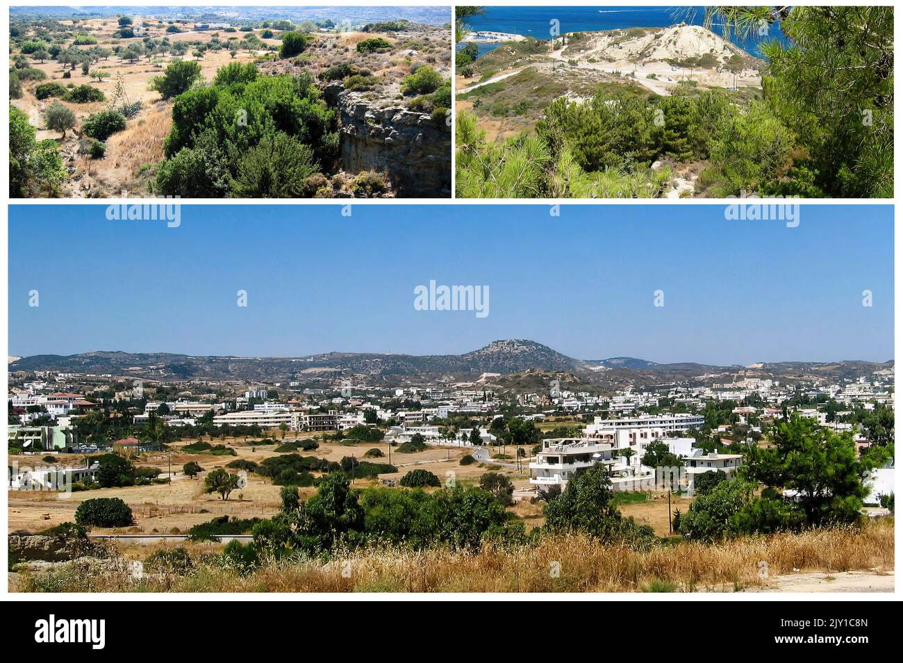 L'isola di Rodi ln Grecia, con il suo mare cristallino e i suoi siti archeologici è una delle più importanti destinazioni turistiche europee Foto Stock