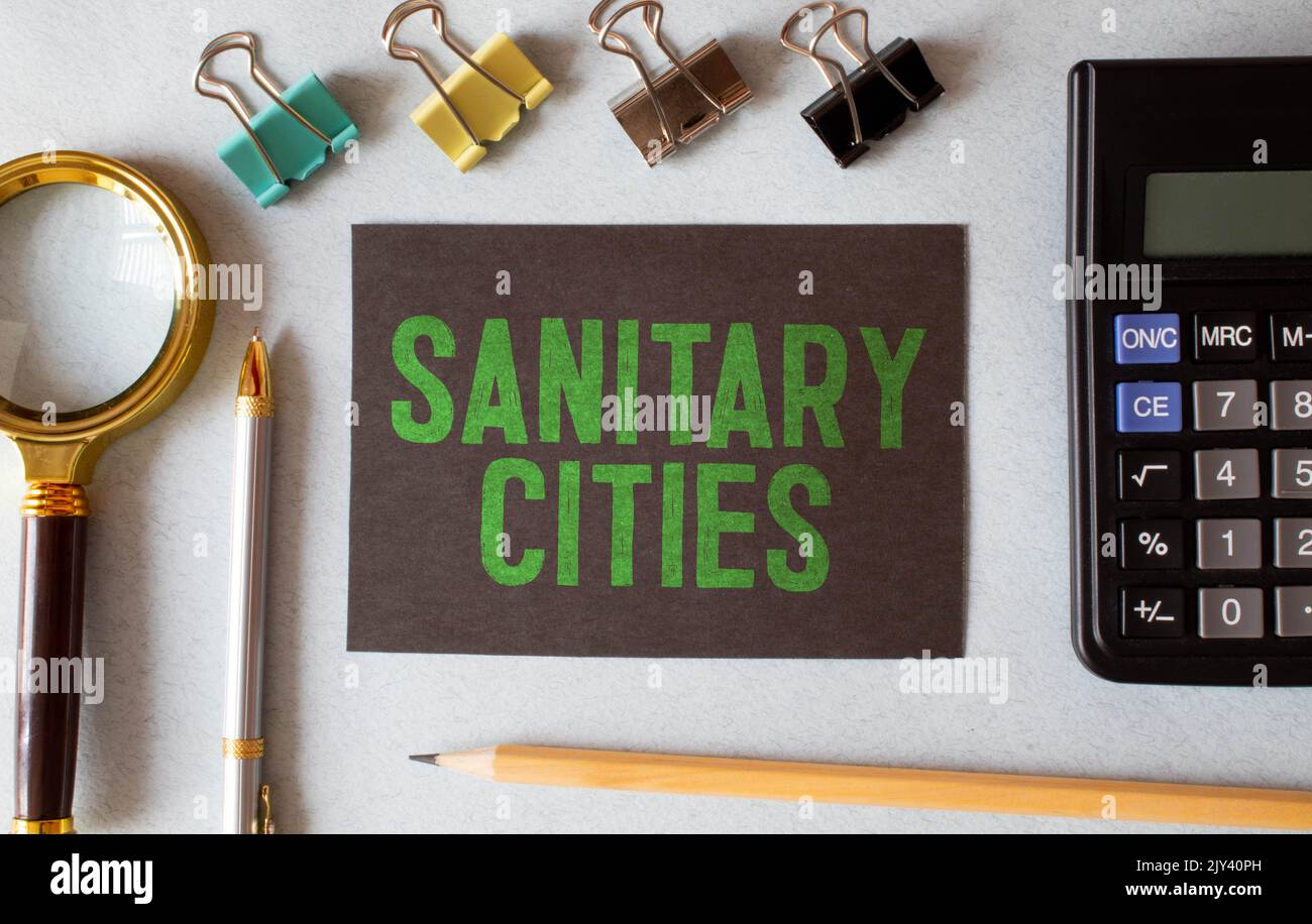 Citazione di testo del settore pubblico su blocco note, concetto sfondo Foto Stock