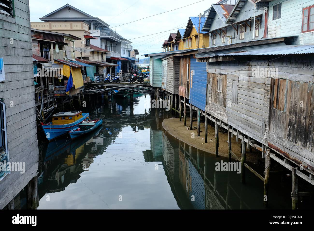 Indonesia Isole Anambas - Area del porto di Terempa sull'isola di Siantan Foto Stock