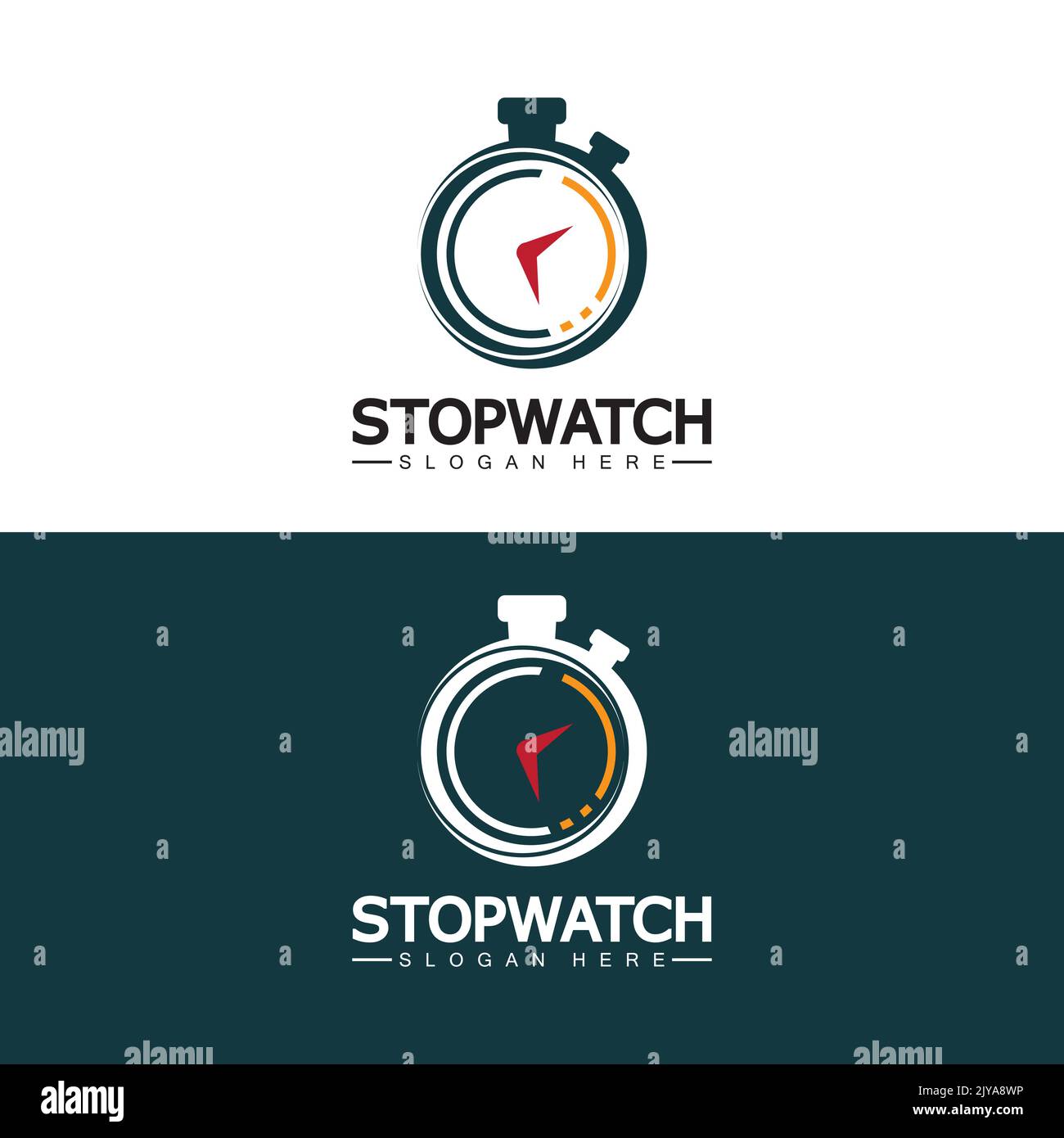 Cronometro timer logo disegno vettoriale icona simbolo modello di illustrazione Illustrazione Vettoriale