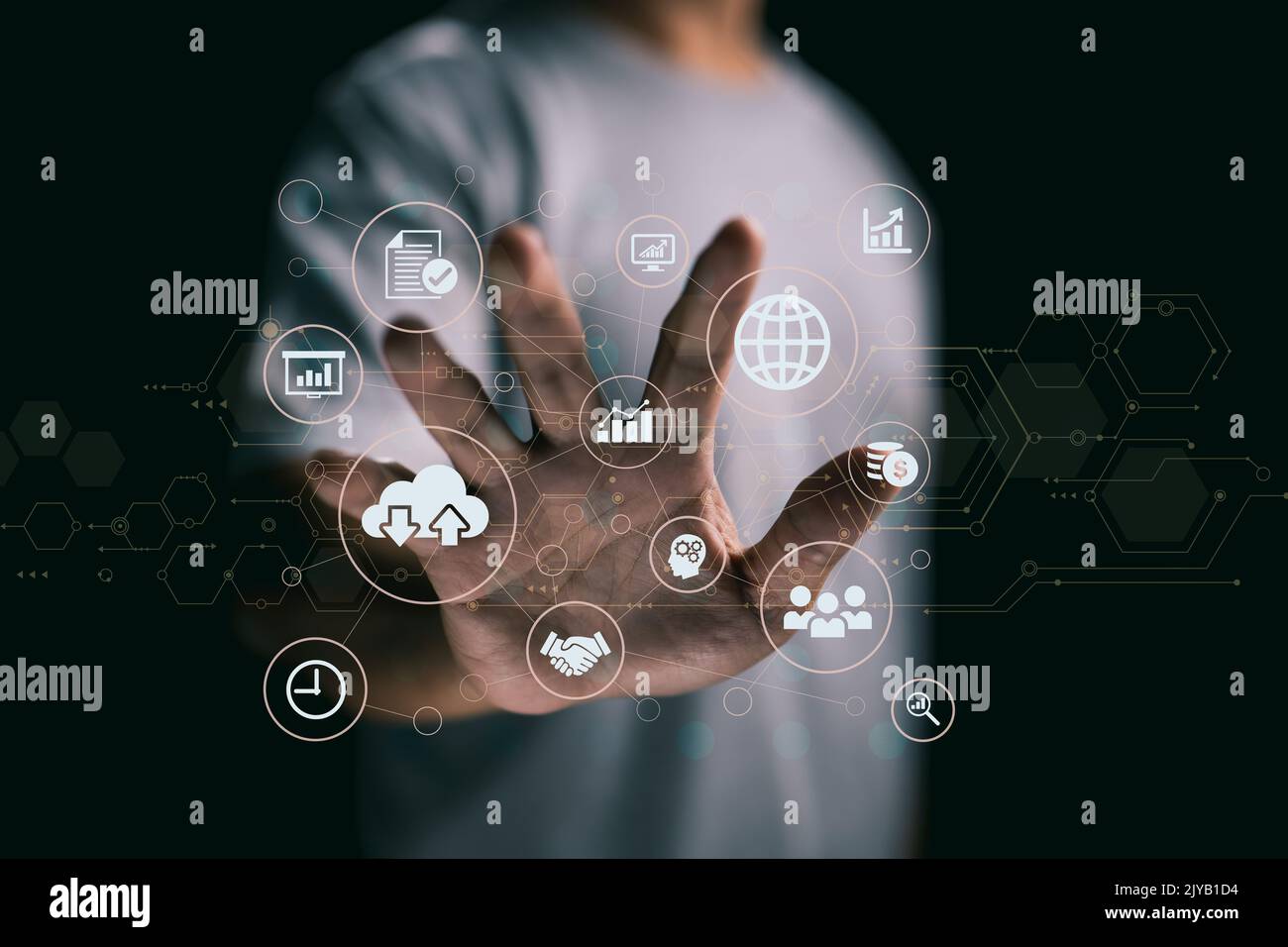 Connessione a Internet da qualsiasi parte del mondo. Servizi finanziari e bancari, tecnologia digitale, big data e connessione Internet aziendale in tutto il mondo Foto Stock