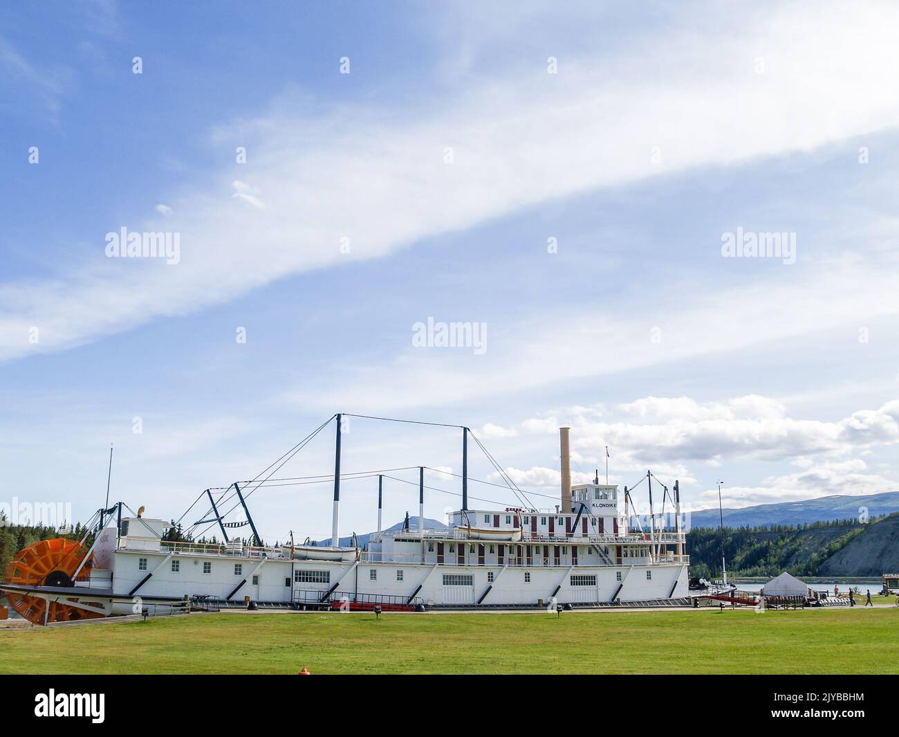Whitehorse Yukon Territory - 3 2008 agosto; SS Klondike riposa sul sito storico nazionale di S.S. Klondike accanto al fiume Yukon Foto Stock