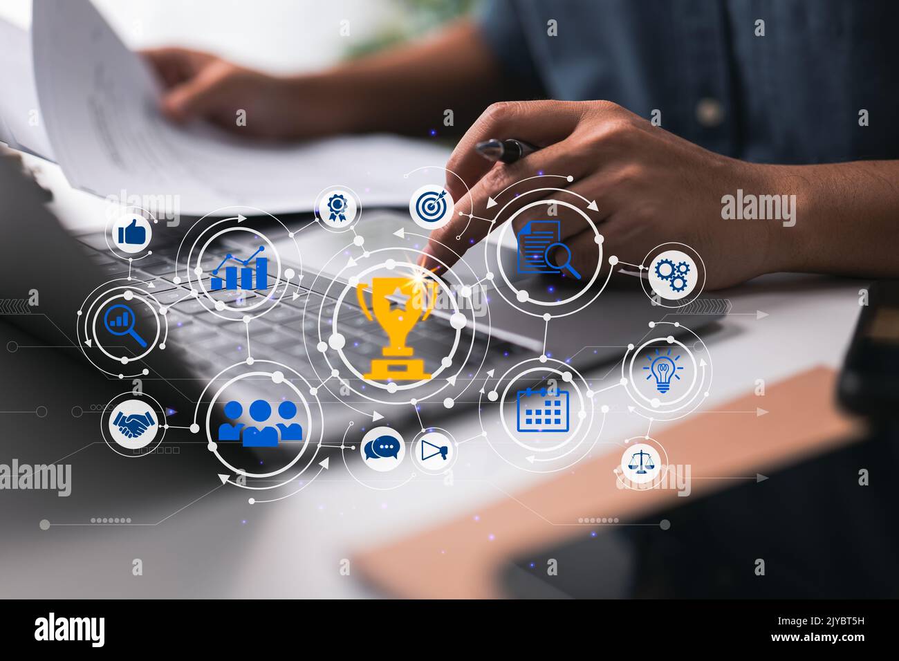 Standard e certificazioni per la garanzia di qualità. Aziende, prodotti e servizi Web accreditati. Rispetto dello standard internazionale o Foto Stock