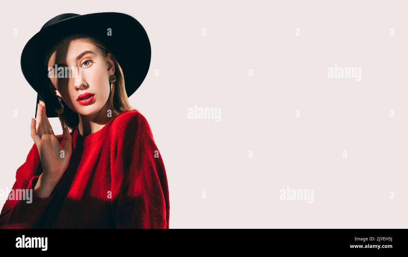 moda modello tendenza stile casual eleganza Foto Stock