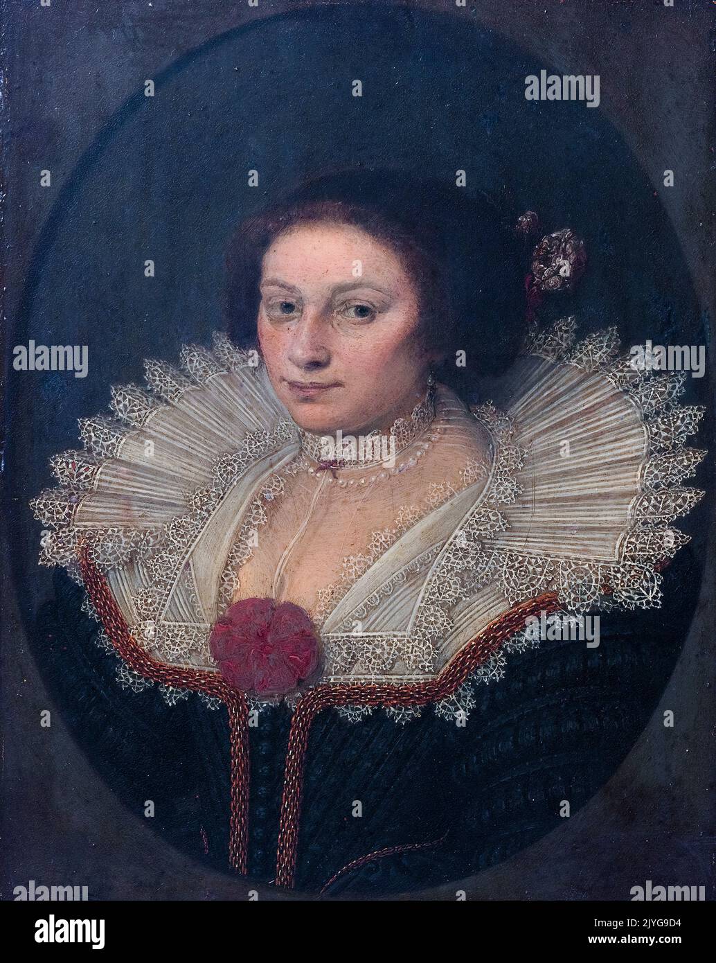 Ritratto di Aertje Witsen (1599-1652), dipinto in olio su rame di David Bailly, 1626 Foto Stock