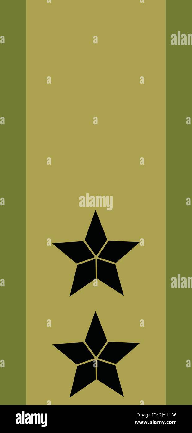 Shoulder pad ufficiale NATO marchio per il GENERALMAJOR (GENERALE MAGGIORE) insignia rango nell'esercito norvegese Illustrazione Vettoriale