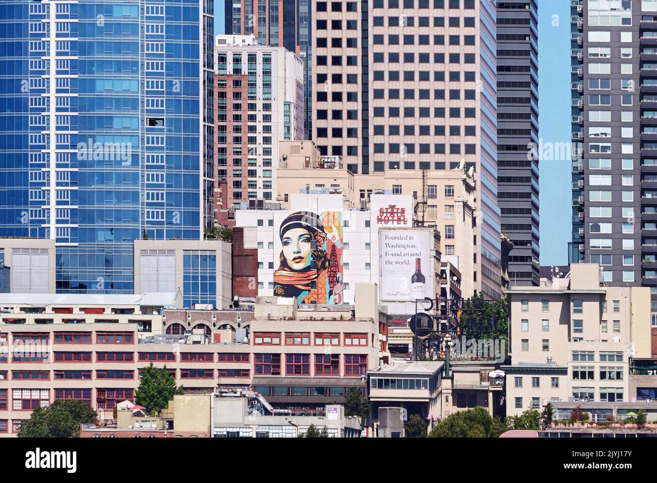 Il centro cittadino di Seattle Foto Stock