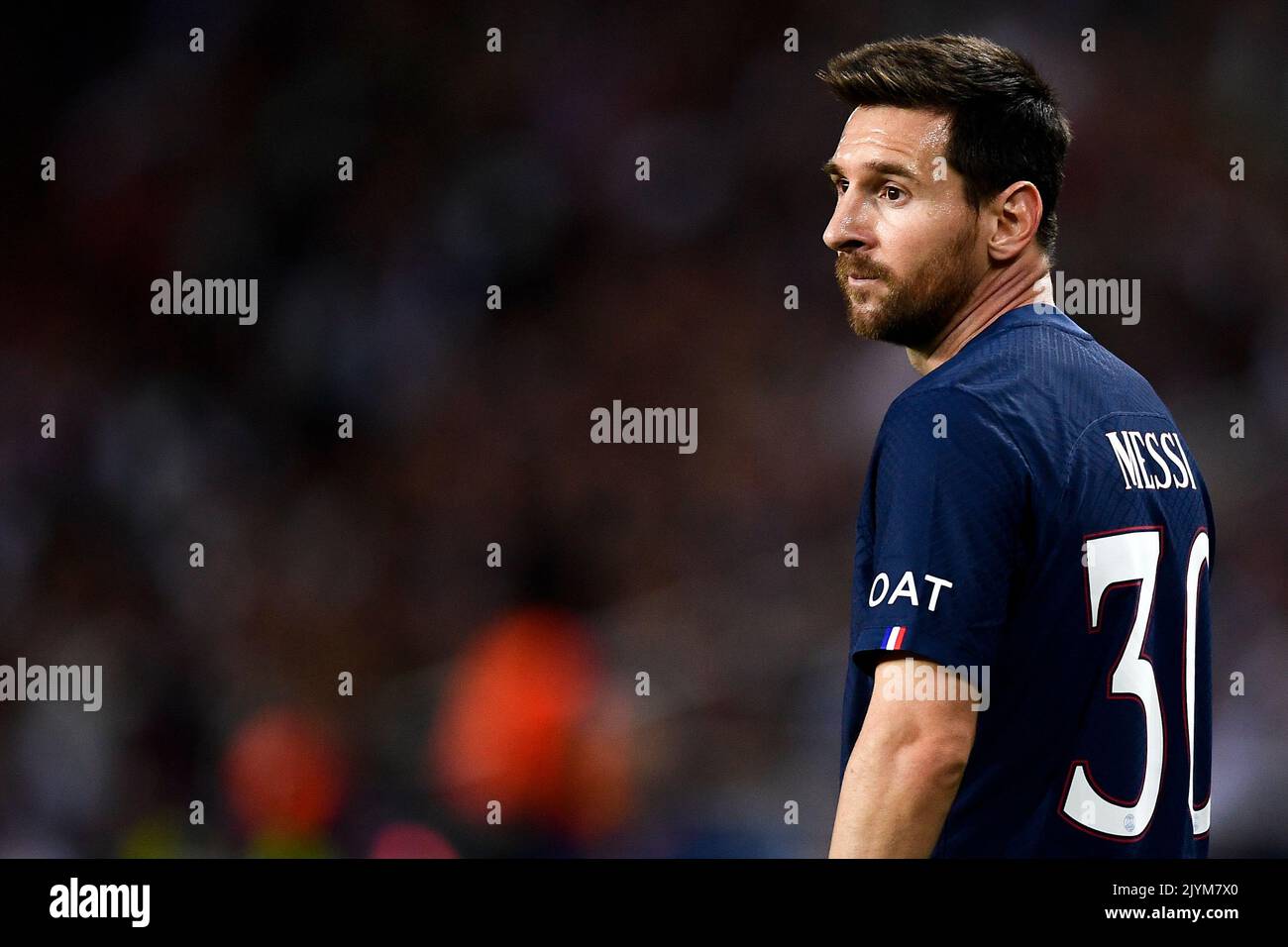 Parigi, Francia. 06 settembre 2022. Lionel messi del Paris Saint-Germain FC si occupa della partita di calcio della UEFA Champions League tra il Paris Saint-Germain FC e il Juventus FC. Credit: Nicolò campo/Alamy Live News Foto Stock