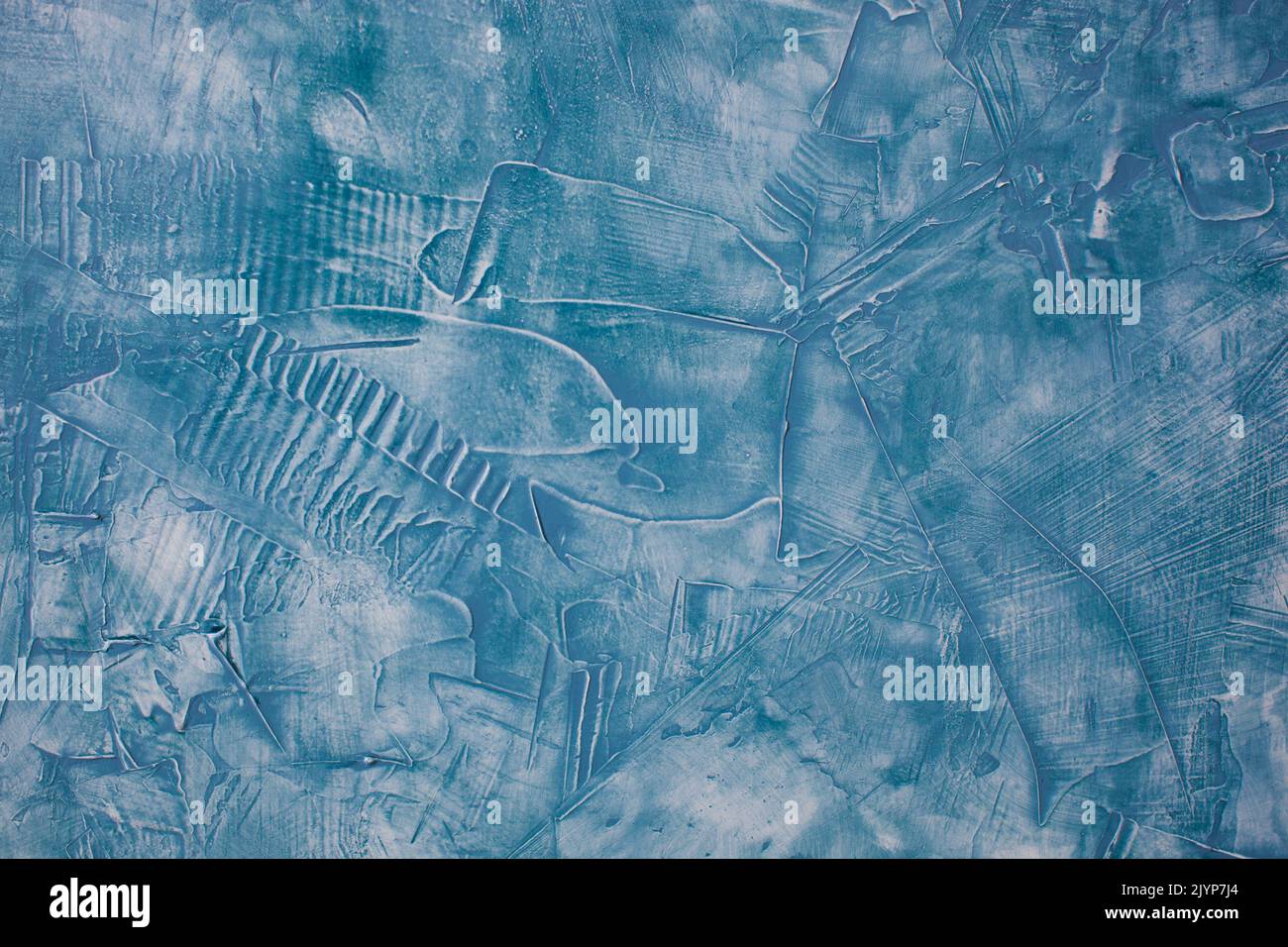 Photo Putty, parete è intonaco blu arte per sfondo, collage Foto Stock