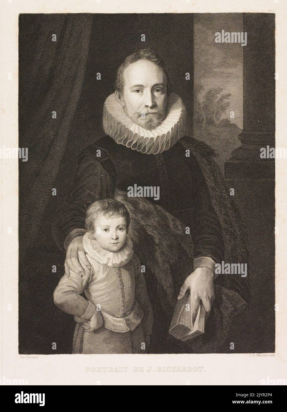 Il ritratto di J. Richardot è un esempio significativo di ritrattistica del XVI secolo, che mostra il soggetto con una raffinata attenzione ai dettagli e al realismo. Richardot, una figura di spicco del tempo, fu raffigurato nel suo abbigliamento ufficiale, riflettendo il suo status sociale e la sua importanza nell'Europa del XVI secolo. Foto Stock