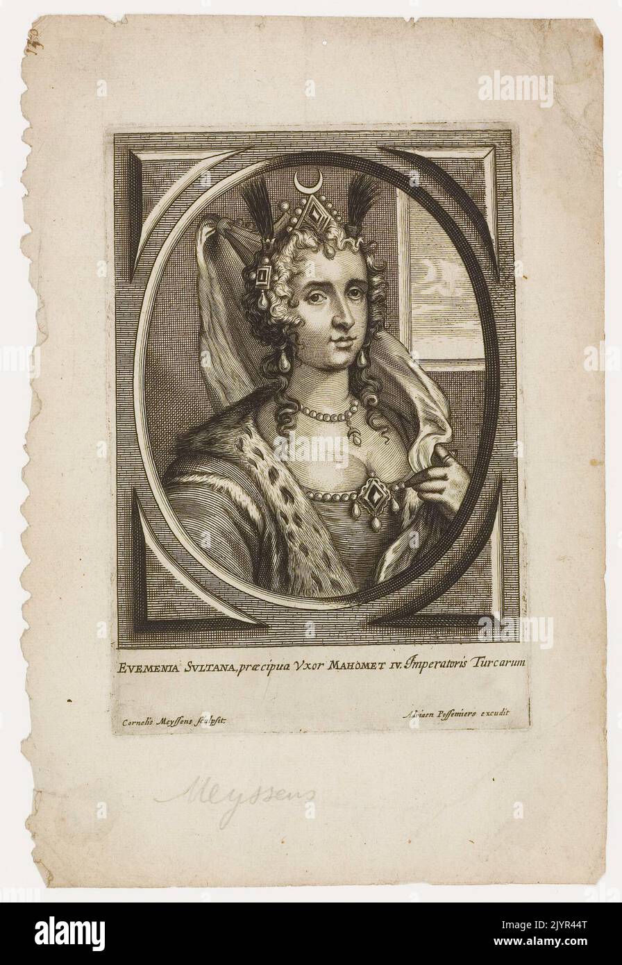 Euemenia Sultana fu una figura di spicco nella storia dell'Impero ottomano, nota per il suo ruolo influente all'interno del sultanato. Come parte della famiglia reale, contribuì agli affari politici e culturali, lasciando un impatto duraturo sulla società e sulla governance ottomana. Foto Stock