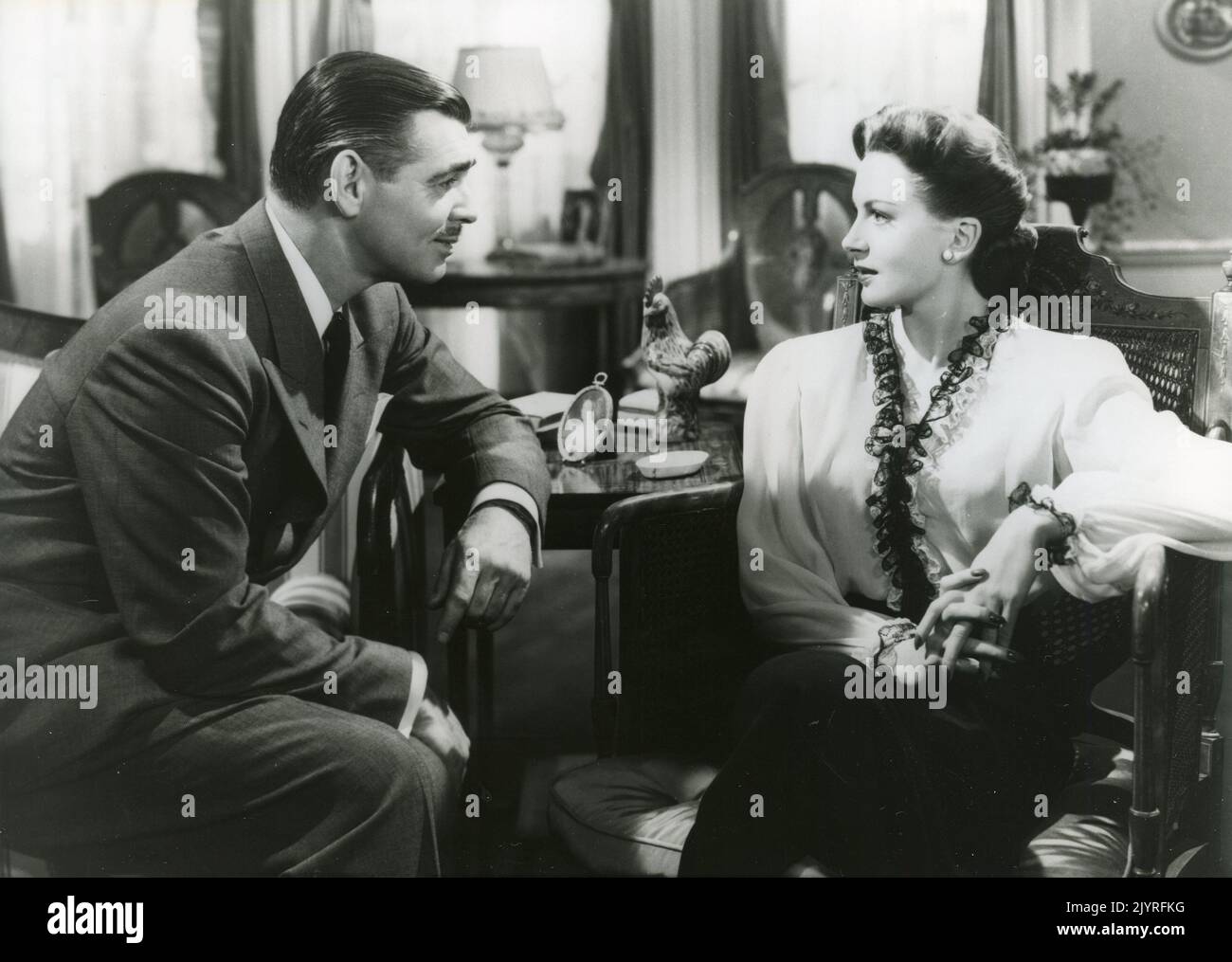 L'attore americano Clark Gable e l'attrice Deborah Kerr nel film The Hucksters, USA 1947 Foto Stock