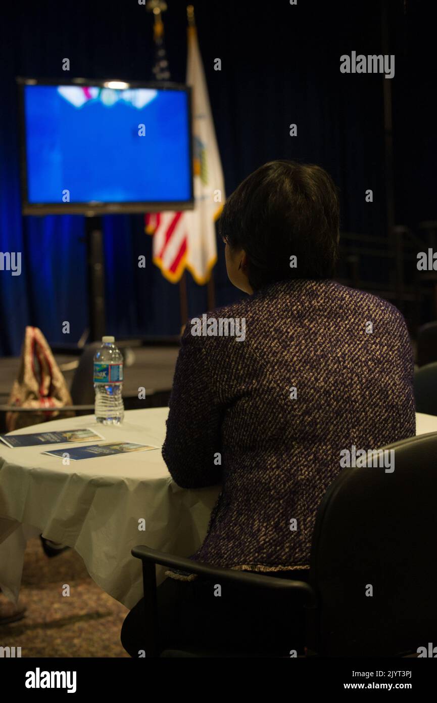 Programma della serie di leadership, "Empowering the leader in You", con colloqui, trasmissioni Web e mostre, presso la sede centrale dell'HUD. Foto Stock