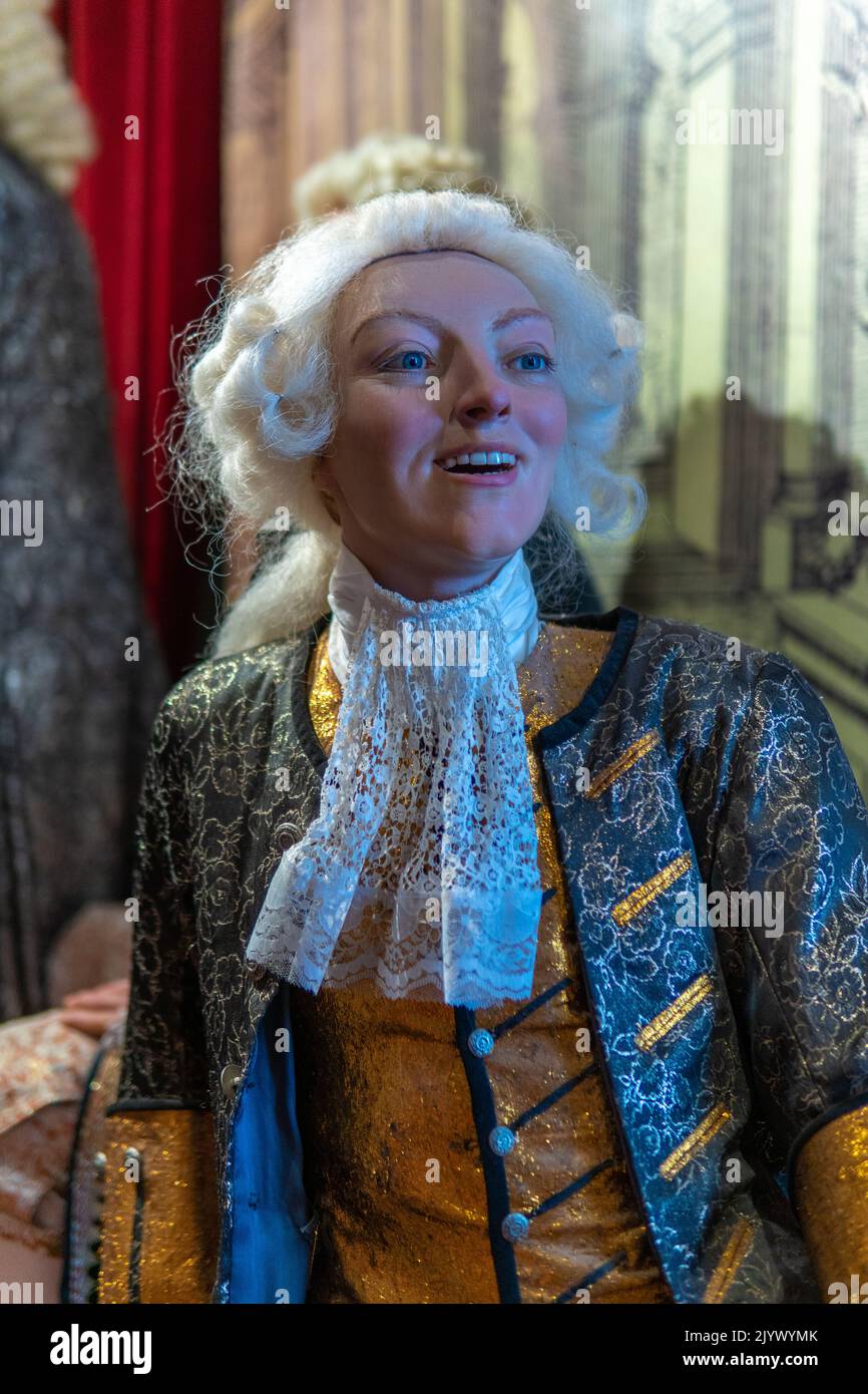 RUSSIA, PIETROBURGO - 19 AGOSTO 2022: peter2 ufficiale russia re pietro dinastia san Pietroburgo fortezza di san pietroburgo, da figura vecchia nel forte dalla prigione troubetzkoy Foto Stock