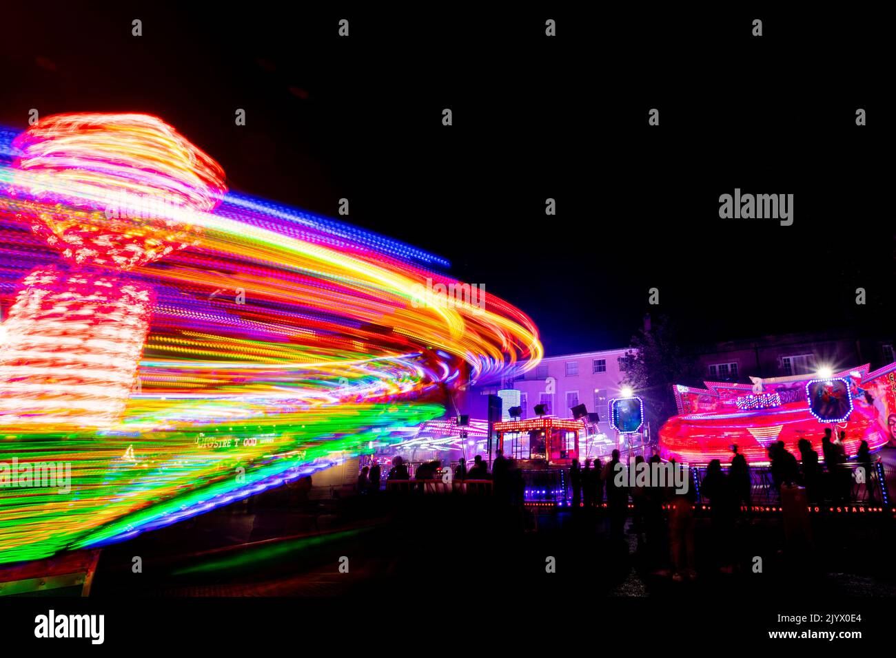 La corsa 'air' che ferma a cuore alla fiera annuale di strada a St Giles, Oxford. Foto Stock