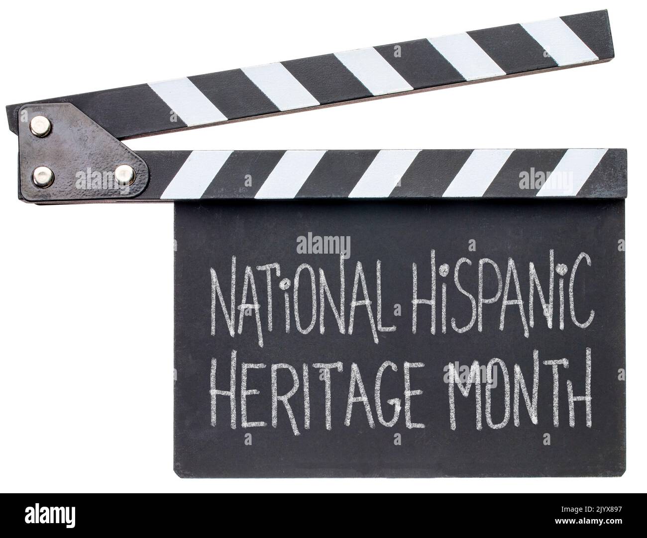 National Hispanic Heritage Month (settembre 15 - ottobre 15) - testo in gesso bianco su una lavagna isolata Foto Stock