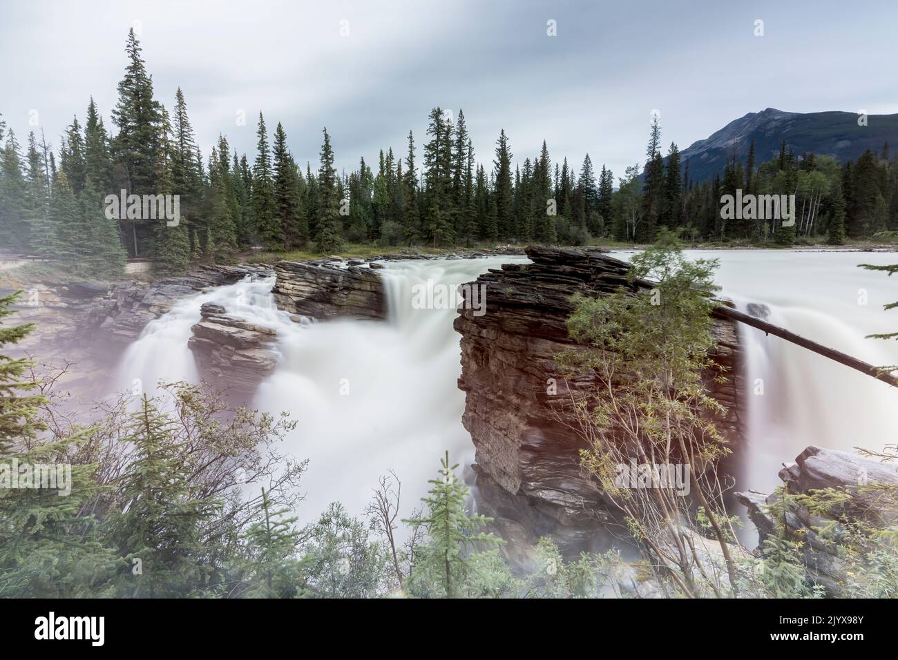 Cascate di Athabasca, Alberta, Canada, 28 agosto 2022 Foto Stock