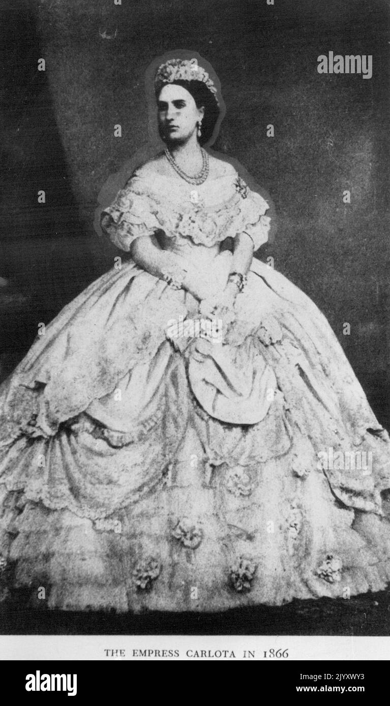 L'imperatrice Carlotta nel 1866. Dicembre 31, 1953. Foto Stock