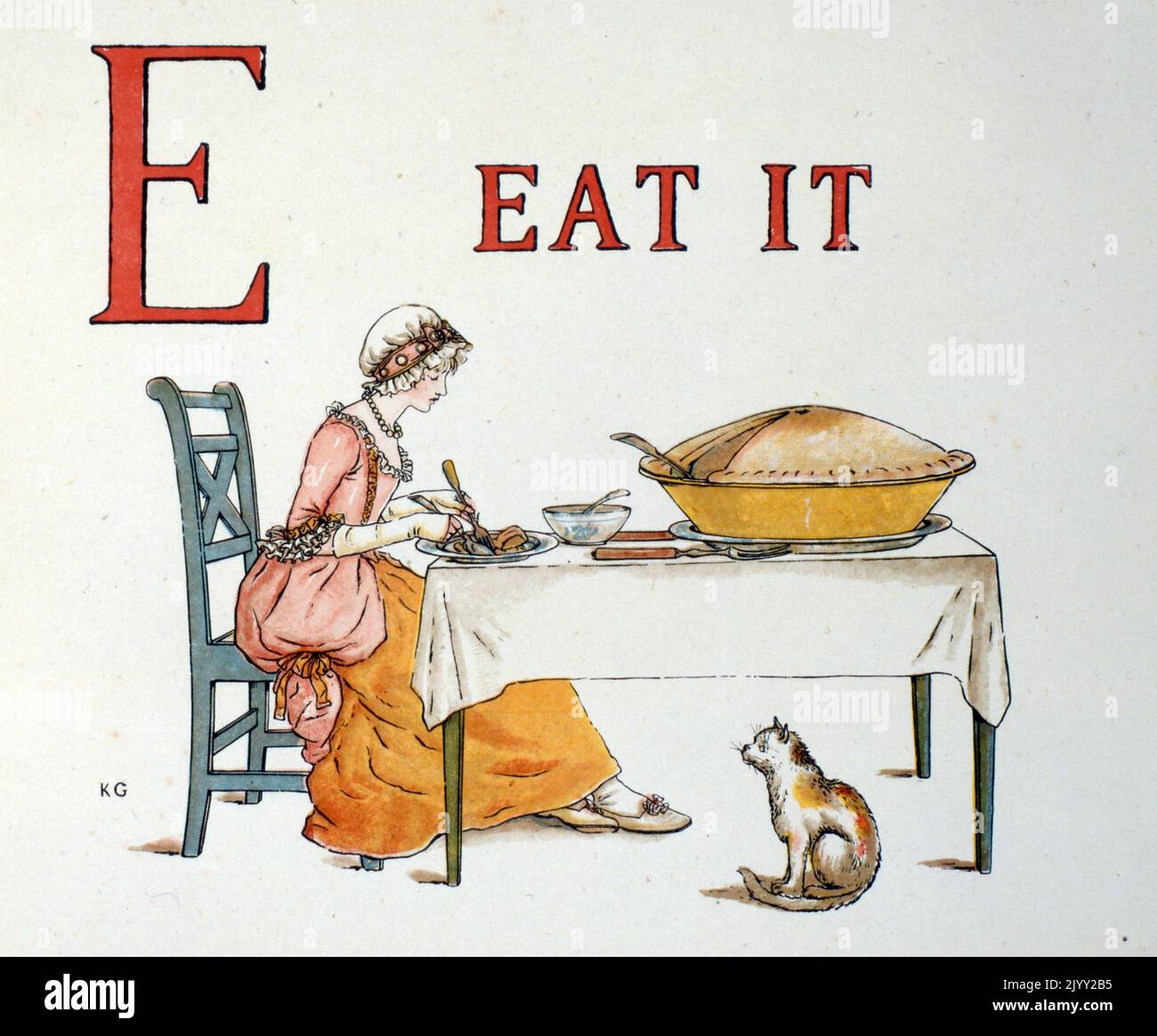 ABC Alphabet libro di apprendimento di Kate Greenaway. Catherine Greenaway (17 marzo 1846 – 6 novembre 1901) è stata una . Foto Stock