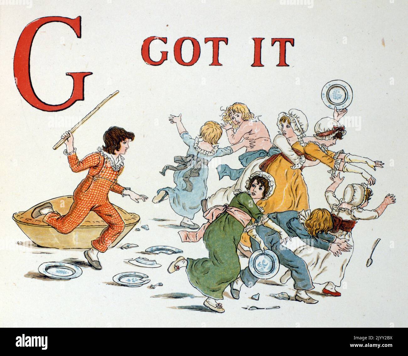 ABC Alphabet libro di apprendimento di Kate Greenaway. Catherine Greenaway (17 marzo 1846 – 6 novembre 1901) è stata una . Foto Stock