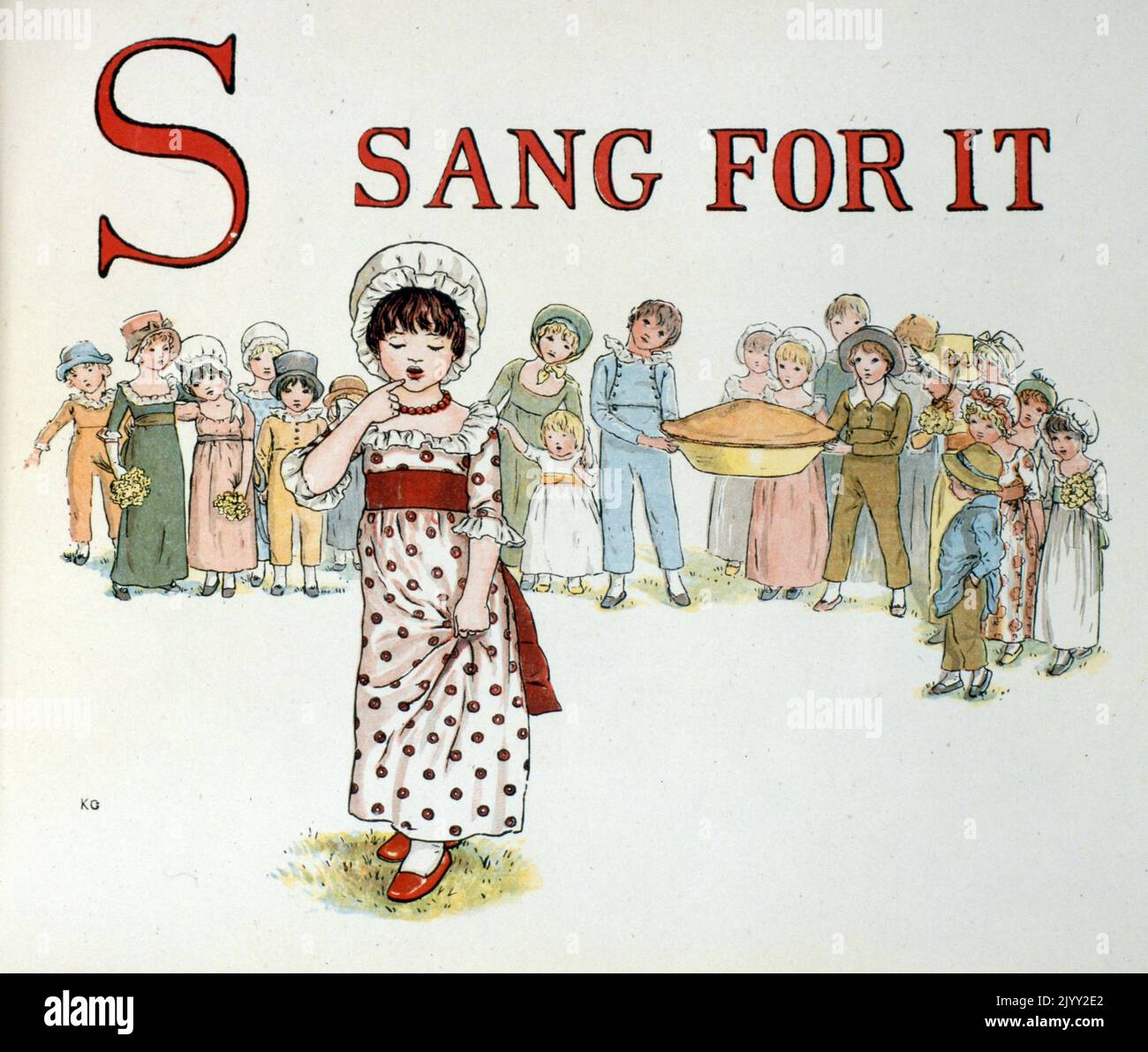 ABC Alphabet libro di apprendimento di Kate Greenaway. Catherine Greenaway (17 marzo 1846 – 6 novembre 1901) è stata una . Foto Stock