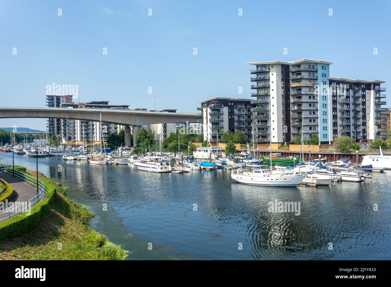 Cardiff Marina, Città di Cardiff (Caerdydd), Galles (Cymru), Regno Unito Foto Stock