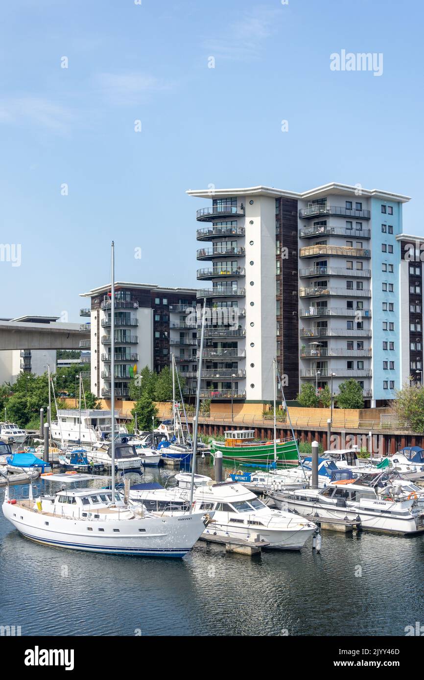 Cardiff Marina, Città di Cardiff (Caerdydd), Galles (Cymru), Regno Unito Foto Stock