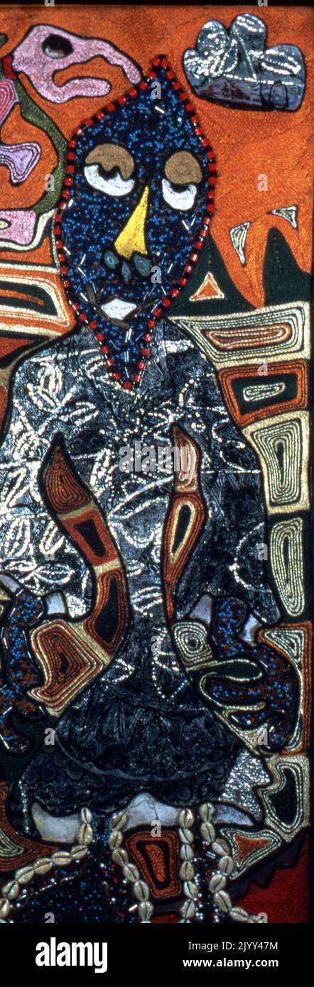 Figura in compensato. 1975 del Principe Twins Seven, nato il Principe Taiwo Olaniyi Oyewale-Toyeje Oyelale Osuntoki (1944 - 2011), è stato un . Foto Stock