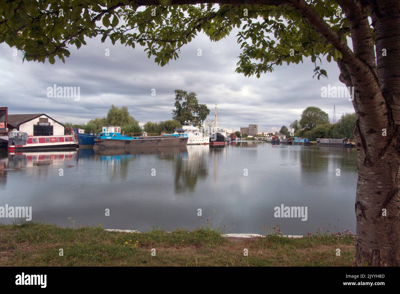 Saul Junction dove il Gloucester & Sharpness Canal incontra il Stroudwater Canal, Gloucestshire, Inghilterra Foto Stock