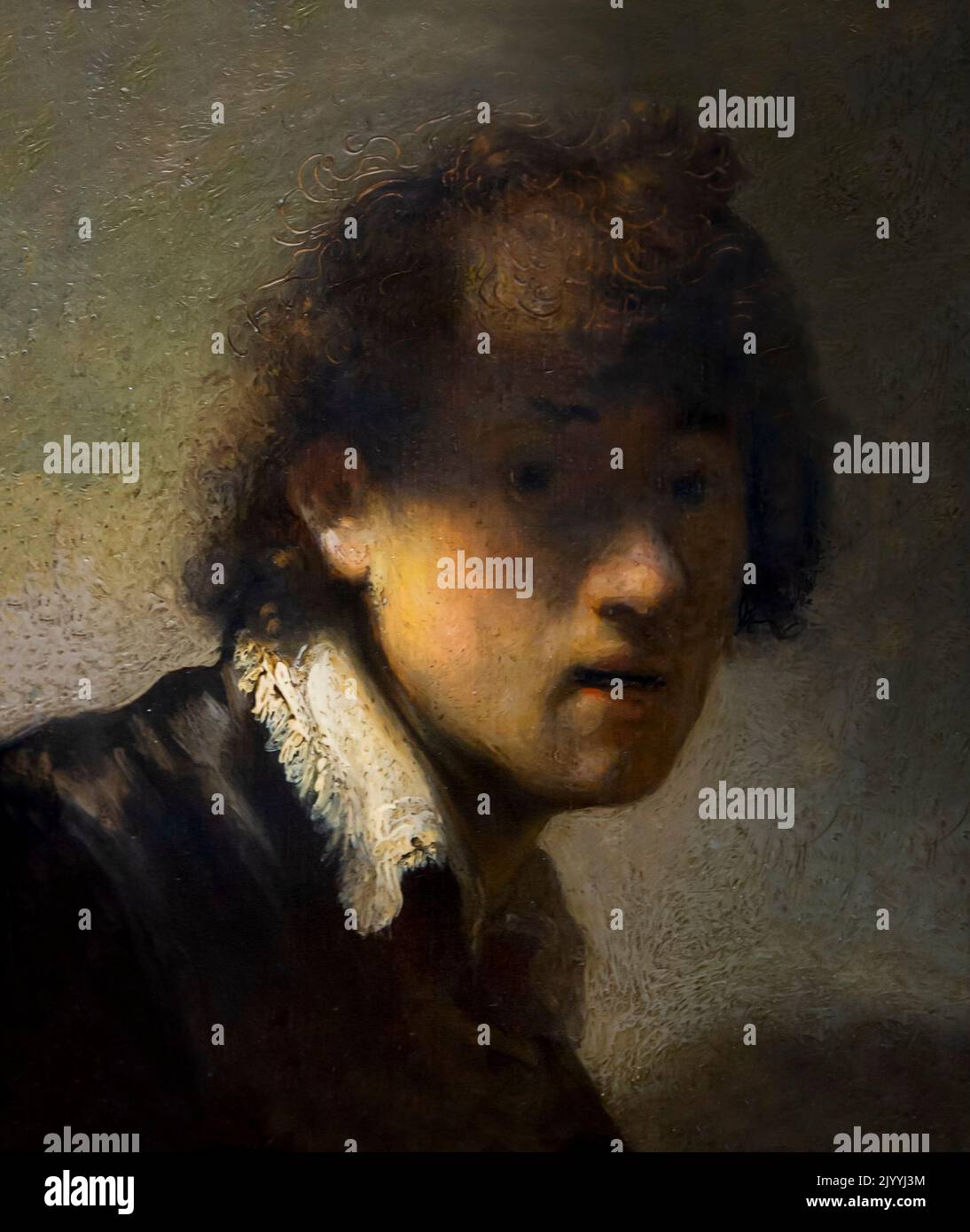 Autoritratto, Rembrandt, 1629, Alte Pinakothek, Monaco di Baviera, Germania, Europa Foto Stock