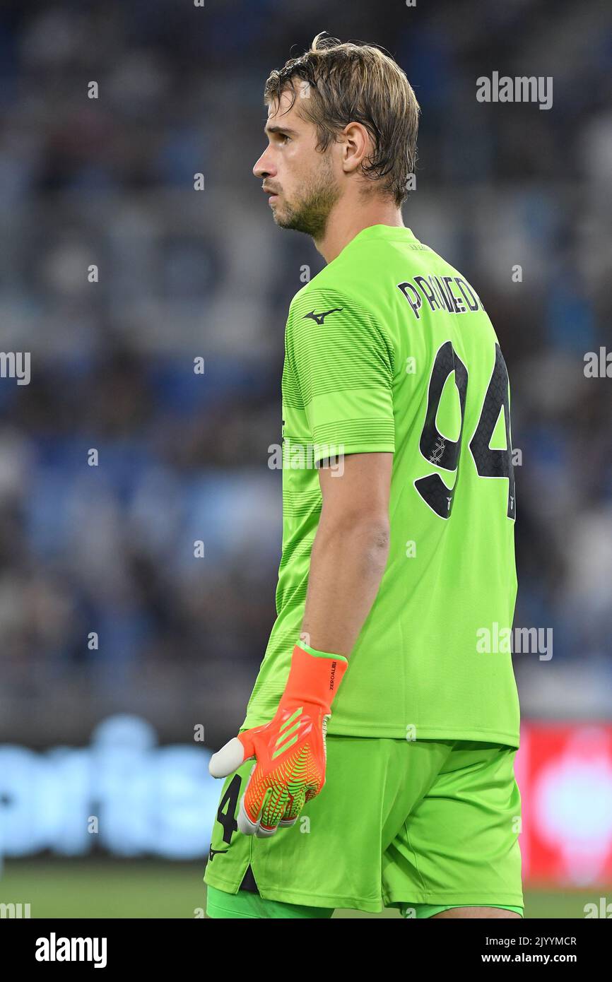 Roma, Italia, 08th settembre 2022 nella foto da sinistra a destra, Ivan Provedel della SS Lazio Durante il calcio UEFA Europa League match Serie A match Lazio contro Feyenoord Credit: Massimo Insabato/Alamy Live News Foto Stock